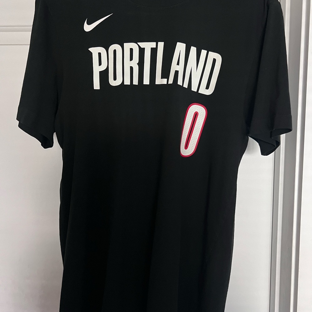 Nike Dri-FIT Black Athletic Tee with White Logo